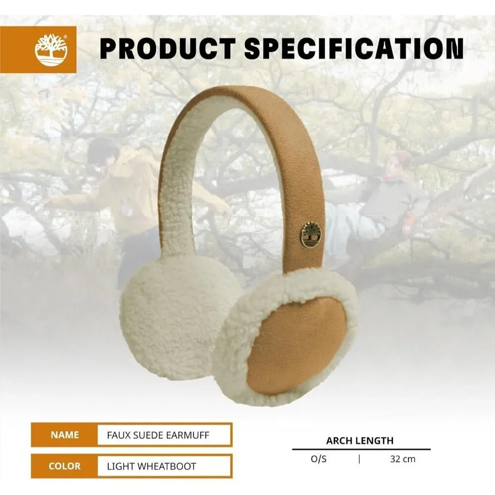 Women’s Faux Suede Fleece-Lined Adjustable Earmuffs Warm Winter Ear Warmers